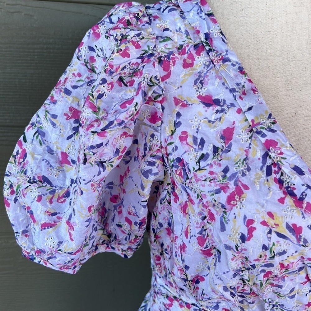 French Collection “Flores” Puff Sleeve Dress - Picture 5 of 12